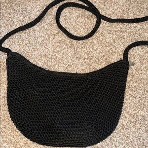 Black Woven Shoulder Bag